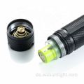 WASON High Grad XHP70 Objektiv einstellbare Zoom-Taschenlampe 2000 Lumen Langstreckenjagd USB-C Chargeable LED-Taschenlampe mit Lanyard